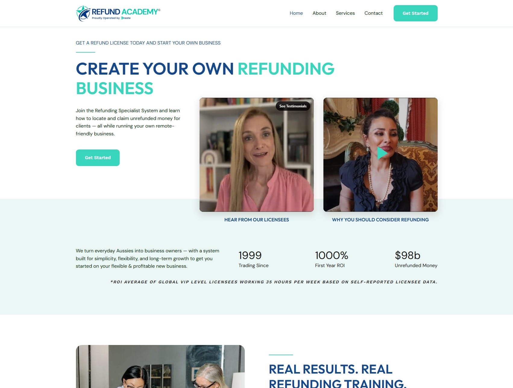 Refundacademy.com.au website