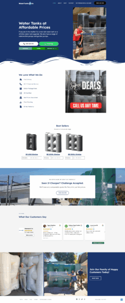Watertanksrus.com.au website