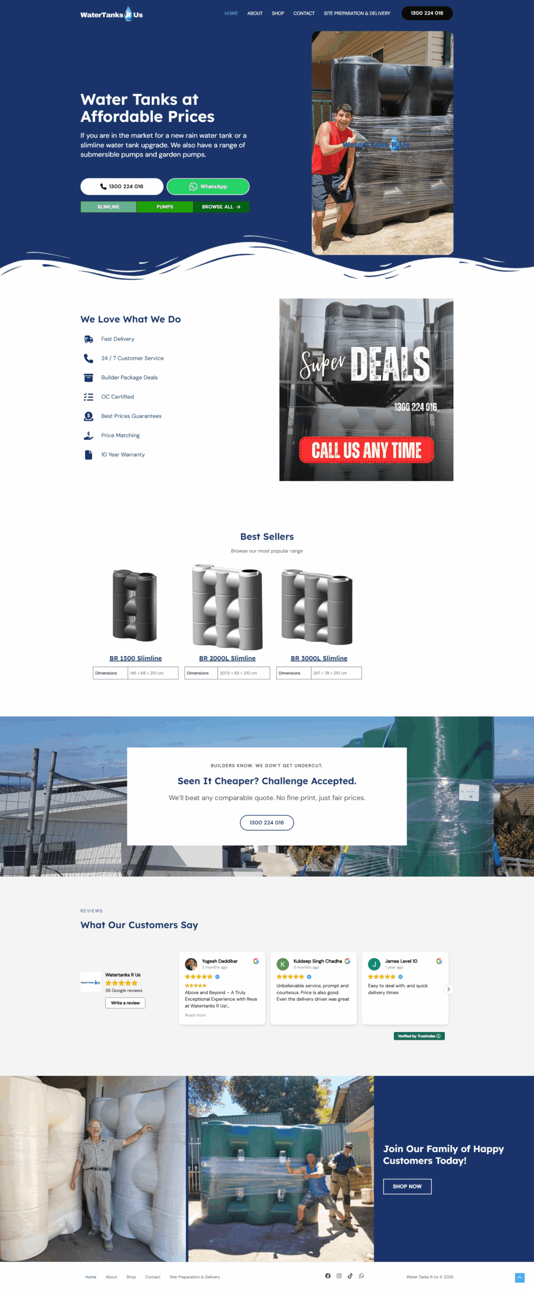 Watertanksrus.com.au website